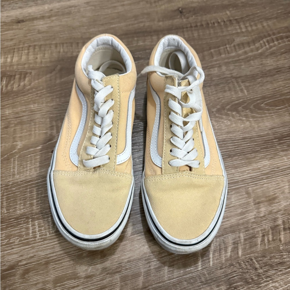 Yellow and White Vans